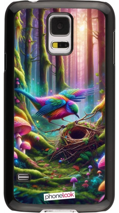 Samsung Galaxy S5 Case Hülle - Vogel Nest Wald