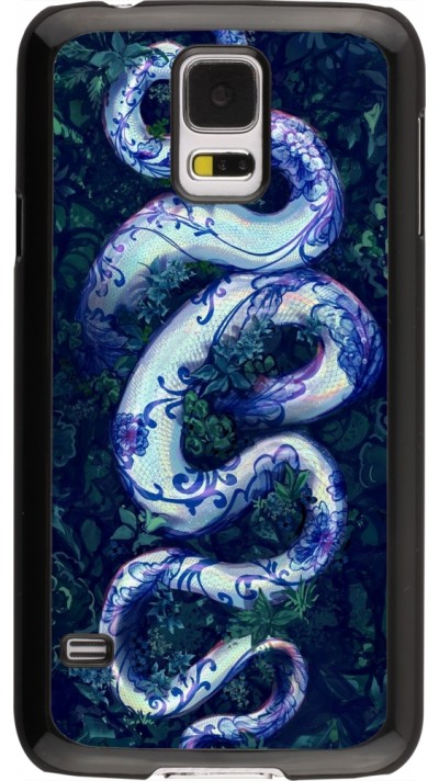 Samsung Galaxy S5 Case Hülle - Snake Blue Anaconda