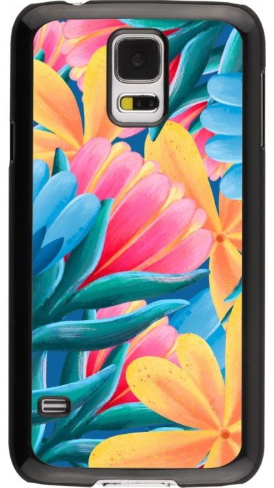 Samsung Galaxy S5 Case Hülle - Spring 23 colorful flowers