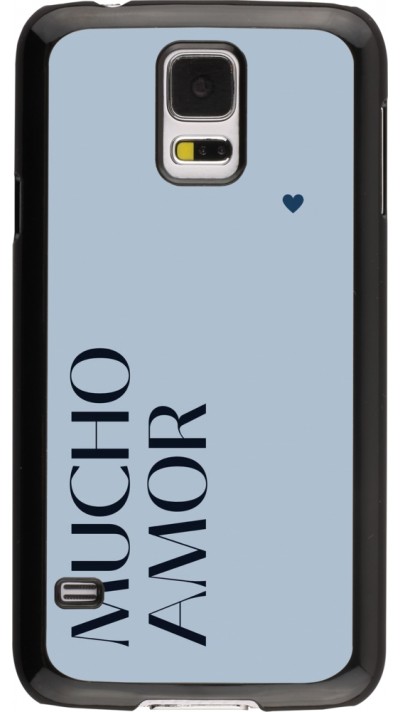 Samsung Galaxy S5 Case Hülle - Valentine 2024 mucho amor azul