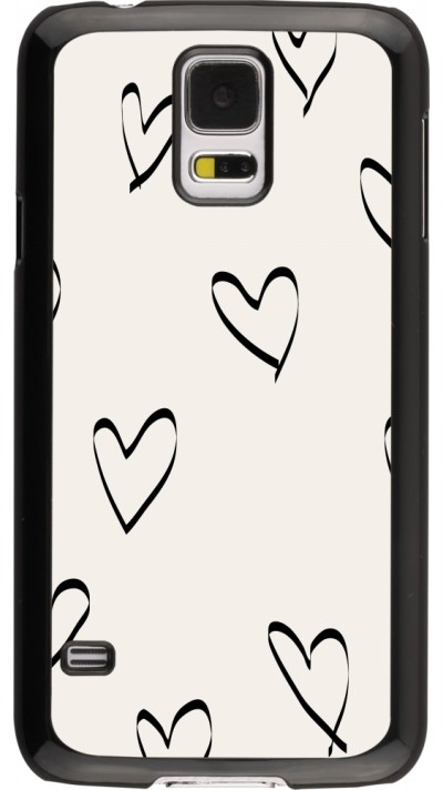 Samsung Galaxy S5 Case Hülle - Valentine 2023 minimalist hearts