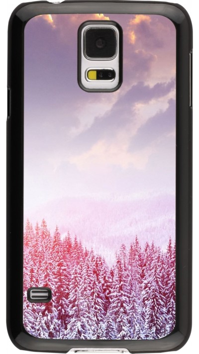 Samsung Galaxy S5 Case Hülle - Winter 22 Pink Forest