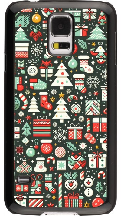 Samsung Galaxy S5 Case Hülle - Weihnachten 2023 Flachmuster