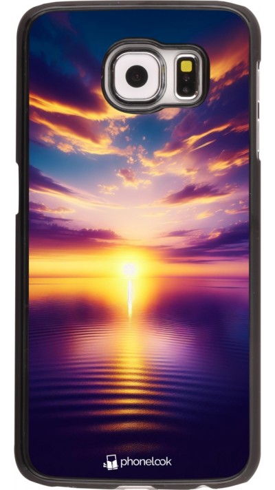 Samsung Galaxy S6 Case Hülle - Sonnenuntergang gelb violett