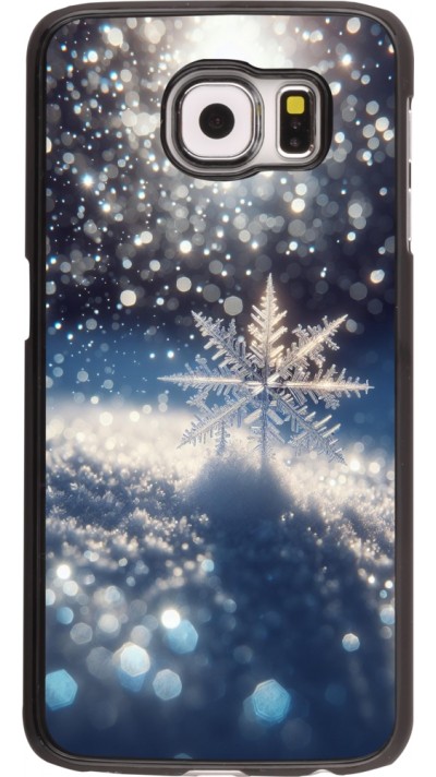 Samsung Galaxy S6 Case Hülle - Schneeflocke Solar Glanz