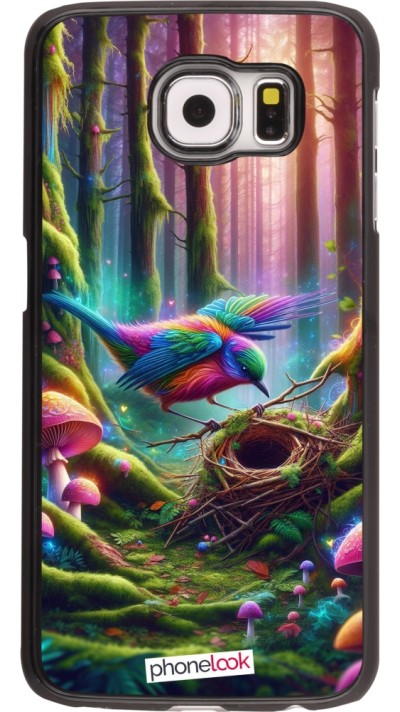 Samsung Galaxy S6 Case Hülle - Vogel Nest Wald