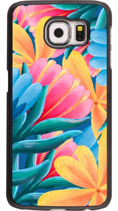 Samsung Galaxy S6 Case Hülle - Spring 23 colorful flowers