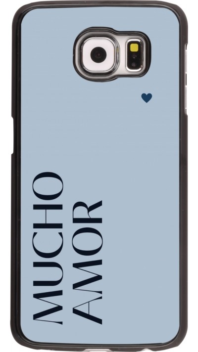 Samsung Galaxy S6 Case Hülle - Valentine 2024 mucho amor azul