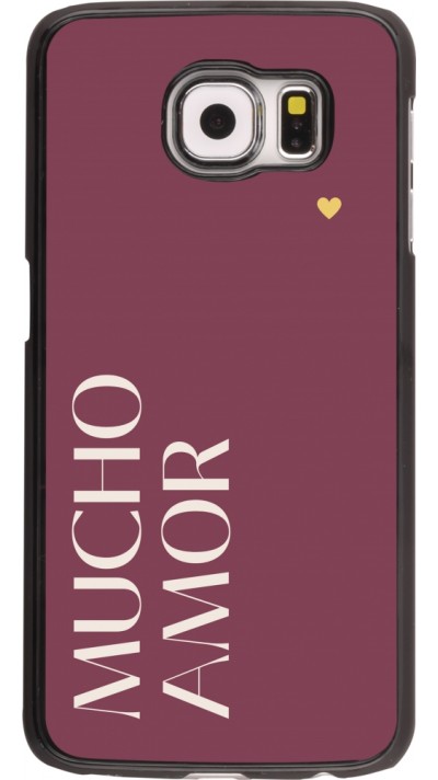 Samsung Galaxy S6 Case Hülle - Valentine 2024 mucho amor rosado