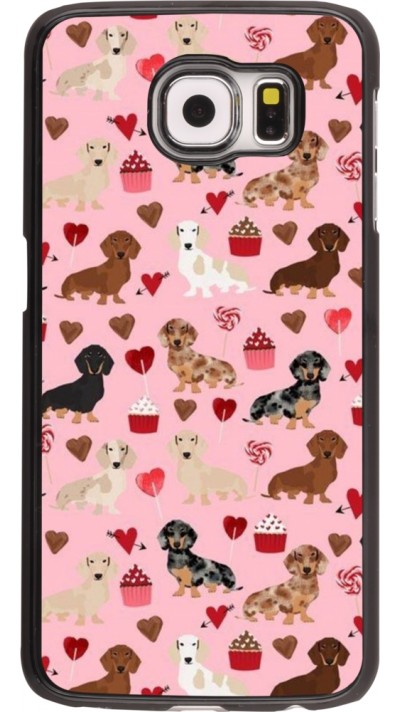 Samsung Galaxy S6 Case Hülle - Valentine 2024 puppy love