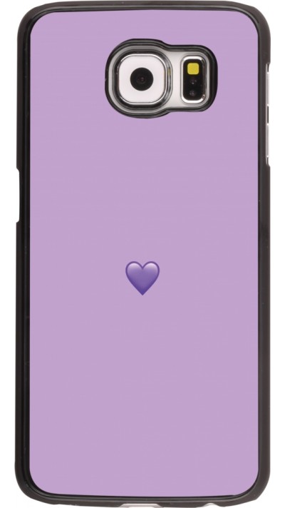 Samsung Galaxy S6 Case Hülle - Valentine 2023 purpule single heart