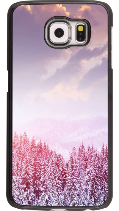 Samsung Galaxy S6 Case Hülle - Winter 22 Pink Forest