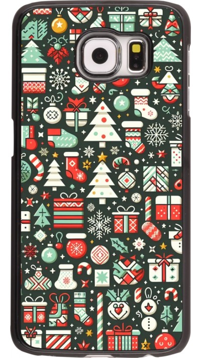 Samsung Galaxy S6 Case Hülle - Weihnachten 2023 Flachmuster