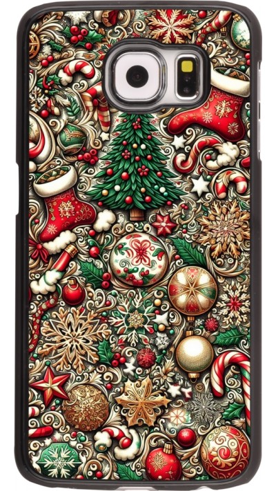 Samsung Galaxy S6 Case Hülle - Weihnachten 2023 Mikromuster