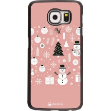Samsung Galaxy S6 Case Hülle - Weihnachten 2024 Rose Schneemann Weihnachten