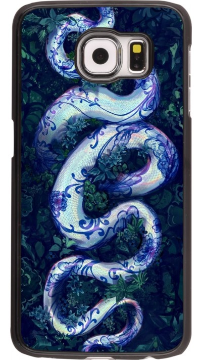 Samsung Galaxy S6 edge Case Hülle - Snake Blue Anaconda