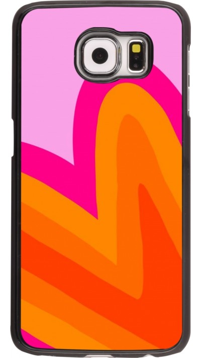 Samsung Galaxy S6 edge Case Hülle - Valentine 2024 heart gradient