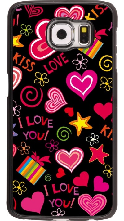 Samsung Galaxy S6 edge Case Hülle - Valentine 2023 love symbols