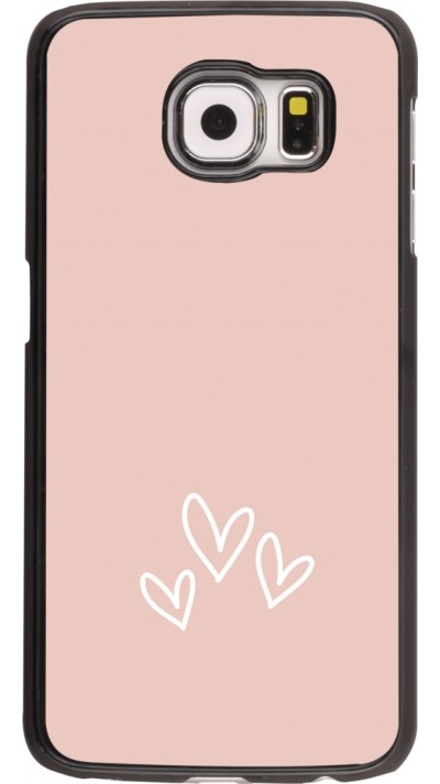 Samsung Galaxy S6 edge Case Hülle - Valentine 2023 three minimalist hearts