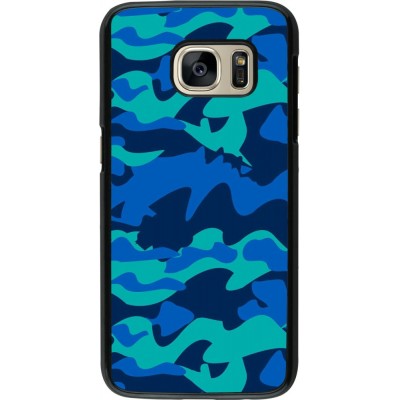 Hülle Samsung Galaxy S7 - Camo Blue