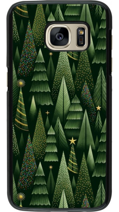 Samsung Galaxy S7 Case Hülle - Christmas 25 Pattern Xmas Tree