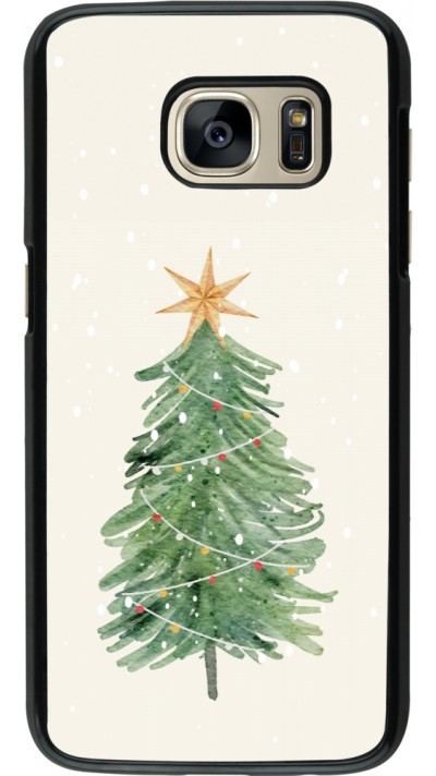Samsung Galaxy S7 Case Hülle - Christmas 25 Sketch Tree