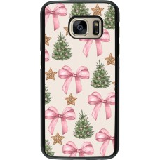 Samsung Galaxy S7 Case Hülle - Christmas 25 Vintage Ribbons