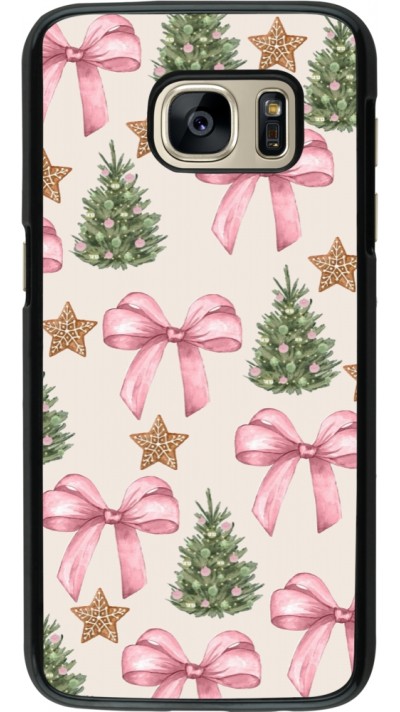 Samsung Galaxy S7 Case Hülle - Christmas 25 Vintage Ribbons