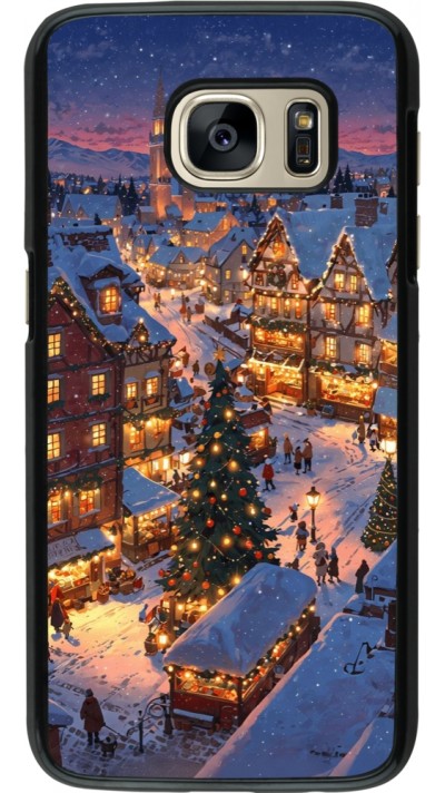 Samsung Galaxy S7 Case Hülle - Christmas 25 Xmas Village
