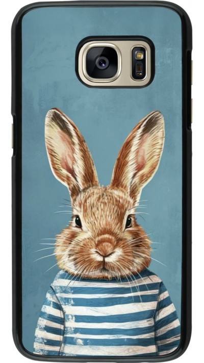 Samsung Galaxy S7 Case Hülle - Easter 2026 Rabbit navy