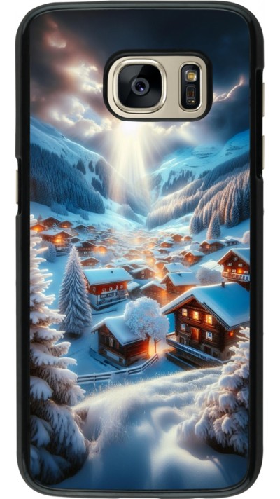 Coque Samsung Galaxy S7 - Mont Neige Lumière Coque Samsung Galaxy S7 - Mont Neige Lumière