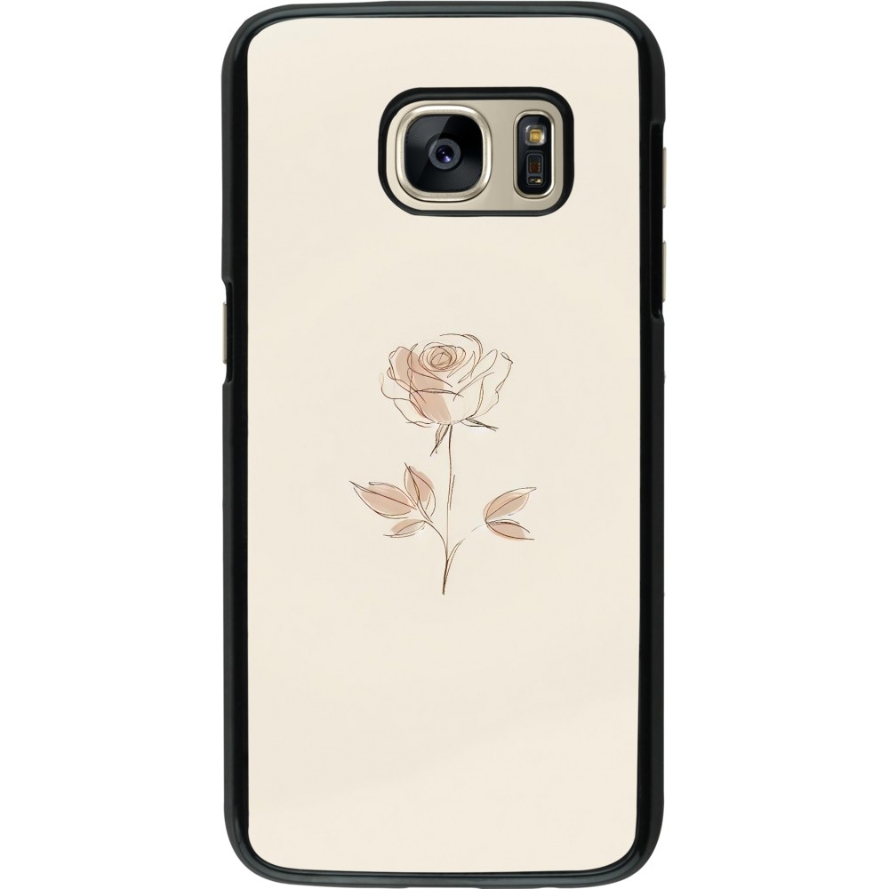 Samsung Galaxy S7 Case Hülle - Rosa Sand Minimalistisch