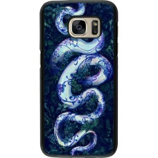 Samsung Galaxy S7 Case Hülle - Snake Blue Anaconda