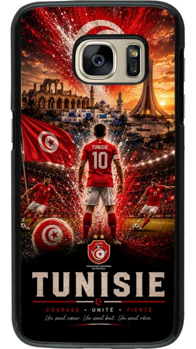 Samsung Galaxy S7 Case Hülle - Fussball Tunesien splash 2026