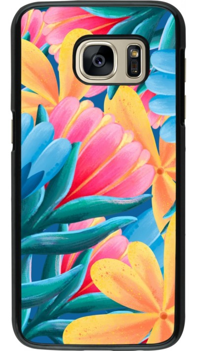 Samsung Galaxy S7 Case Hülle - Spring 23 colorful flowers