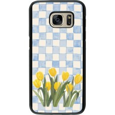 Samsung Galaxy S7 Case Hülle - Blue vichy tulips Spring 2026
