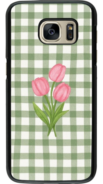 Coque Samsung Galaxy S7 - Green vichy tulips Spring 2026