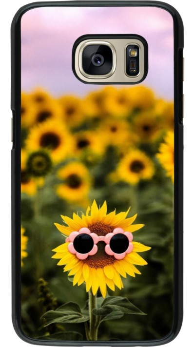 Coque Samsung Galaxy S7 - Sunflower with glasses Spring 2026