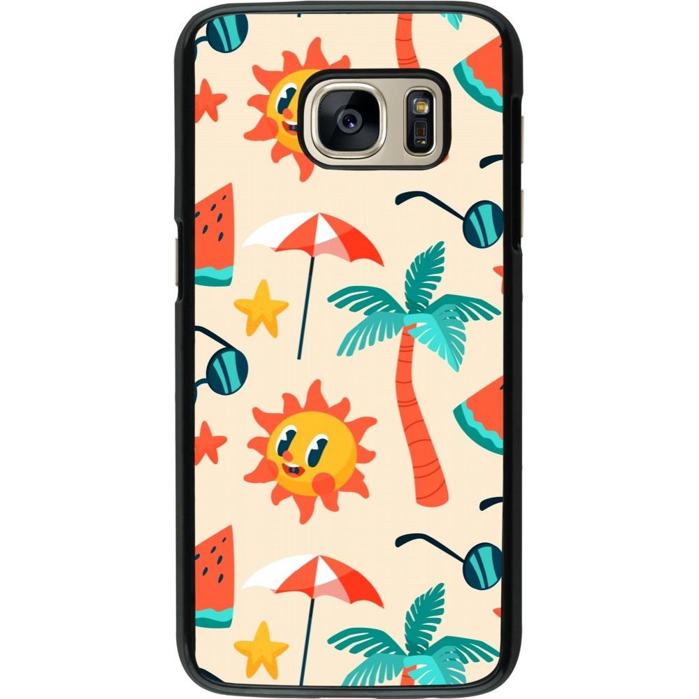 Samsung Galaxy S7 Case Hülle - Summer 2025 Pattern soleil