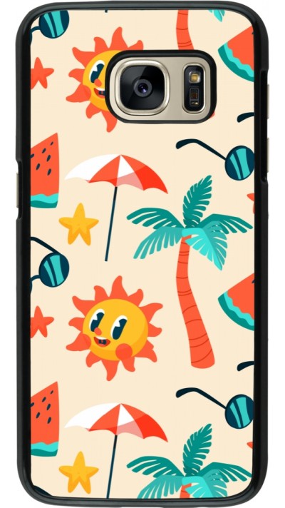 Samsung Galaxy S7 Case Hülle - Summer 2025 Pattern soleil