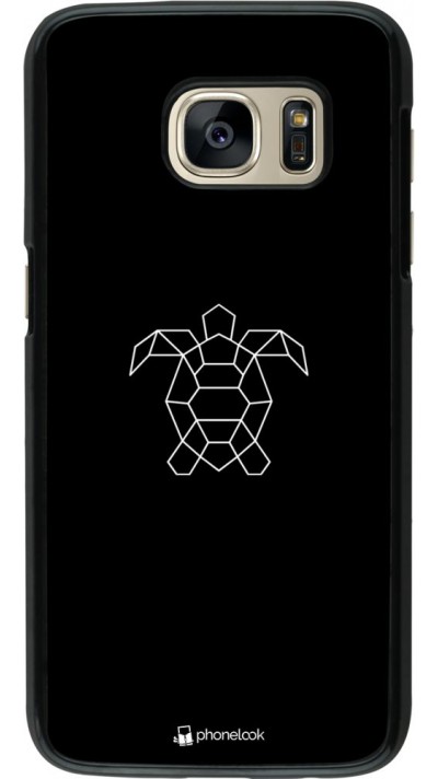 Coque Samsung Galaxy S7 - Turtles lines on black Coque Samsung Galaxy S7 - Turtles lines on black