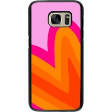 Samsung Galaxy S7 Case Hülle - Valentine 2024 heart gradient