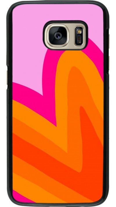 Samsung Galaxy S7 Case Hülle - Valentine 2024 heart gradient