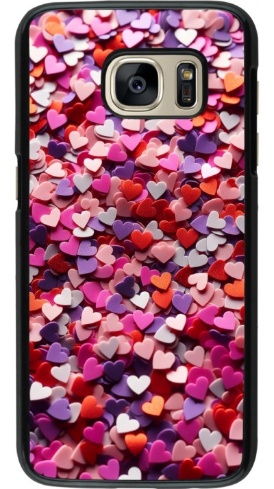 Samsung Galaxy S7 Case Hülle - Valentin 2025 Konfetti