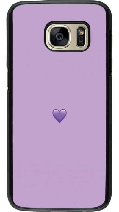 Samsung Galaxy S7 Case Hülle - Valentine 2023 purpule single heart