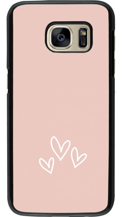 Samsung Galaxy S7 Case Hülle - Valentine 2023 three minimalist hearts