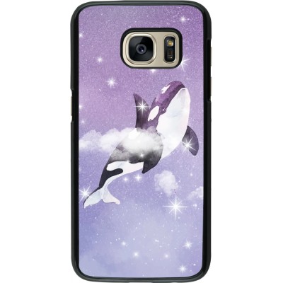 Hülle Samsung Galaxy S7 - Whale in sparking stars