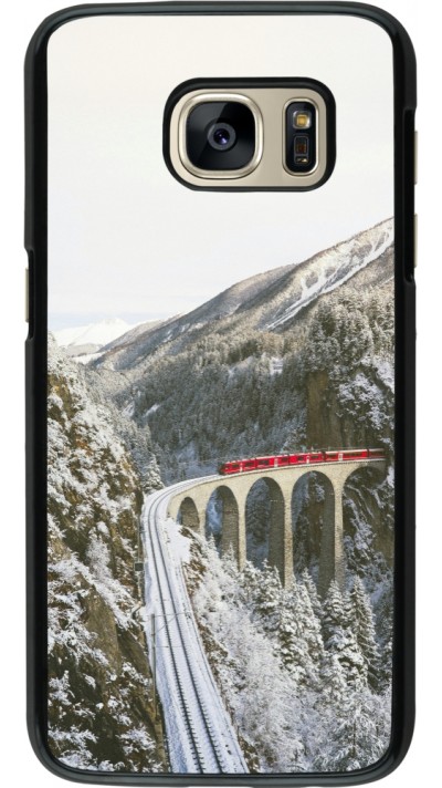 Samsung Galaxy S7 Case Hülle - Winter 25 Winter polar express