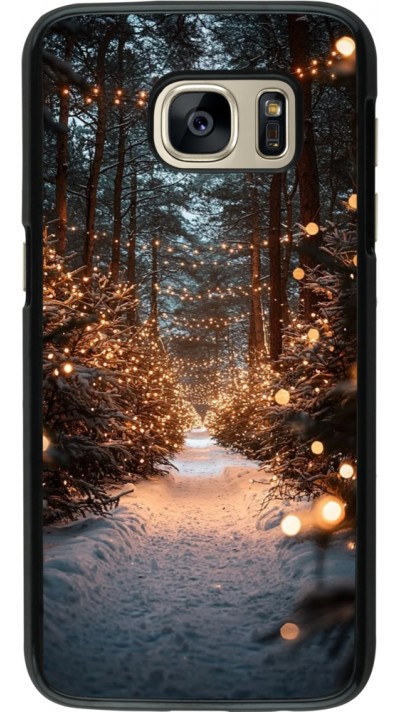 Samsung Galaxy S7 Case Hülle - Winter 25 Winter snowy road