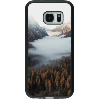 Samsung Galaxy S7 Case Hülle - Silikon schwarz Autumn 22 forest lanscape